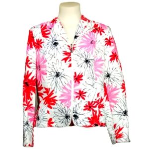 Requirements Zip Up with Floral Jacket Sz 14